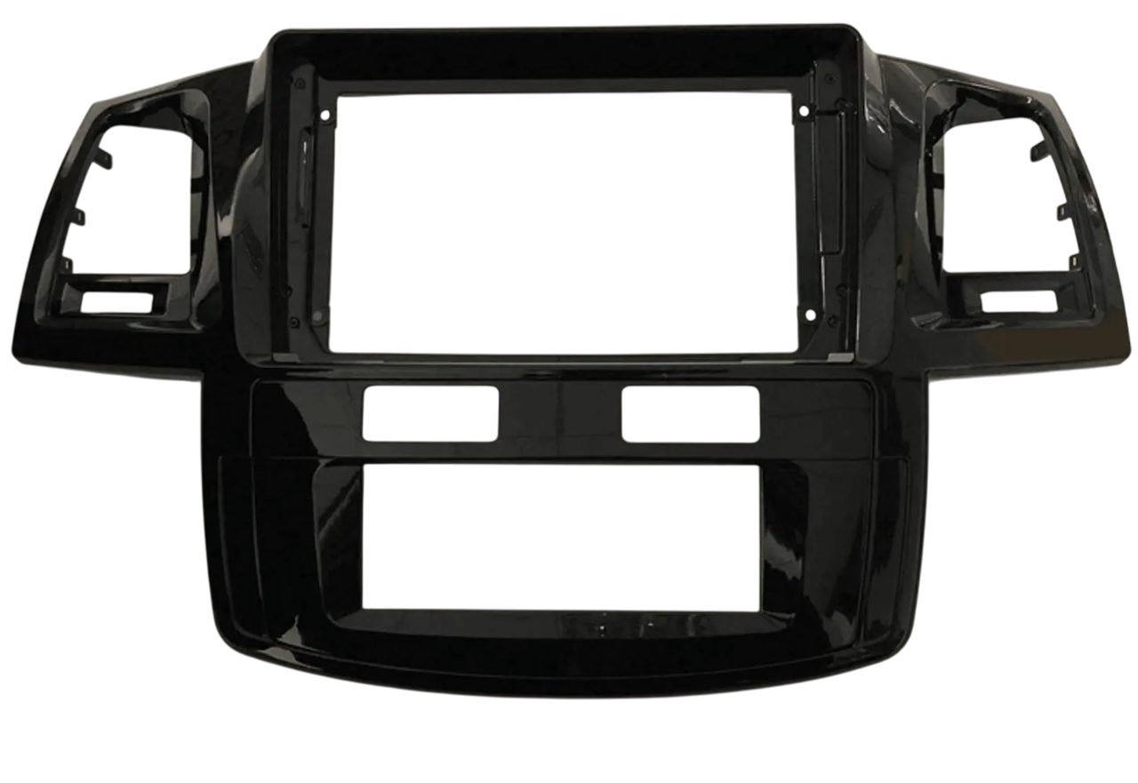 9-Inch Double DIN Trim Plate with Steering Wheel Control Harness for Toyota Fortuner and Hilux 2005–2014 (Compatible with 32GB Android Head Unit with CarPlay)