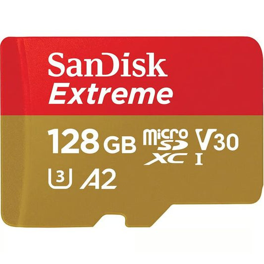 SanDisk Extreme 128GB UHS-I microSDXC Memory Card (pre-owned)