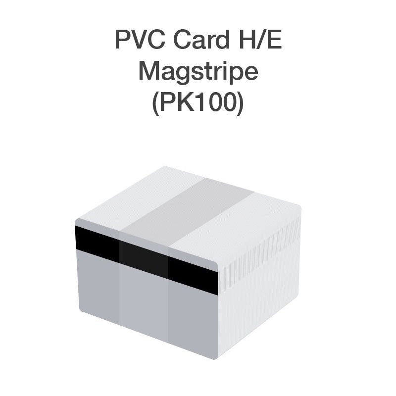 Plain White Printable L/E Magstripe PVC Card (pk 100)