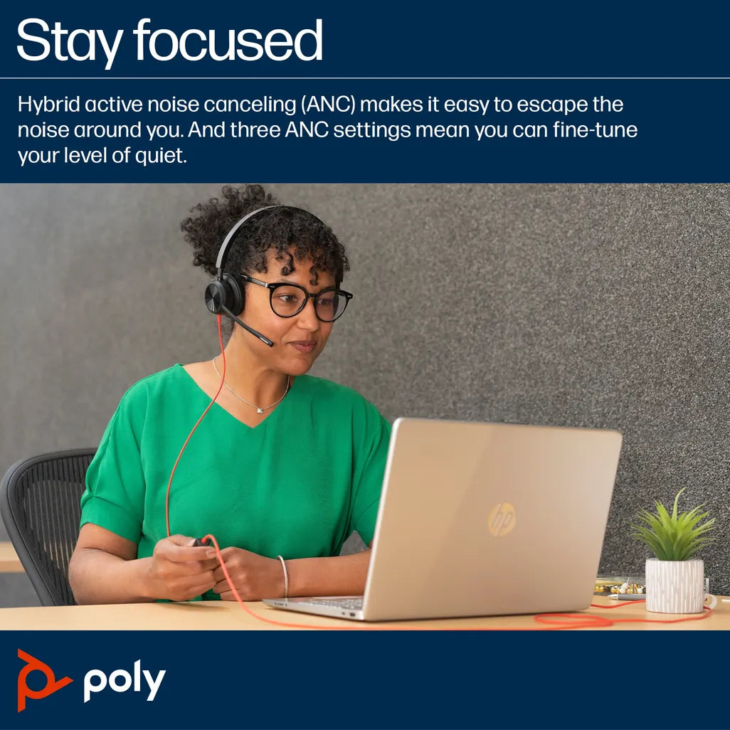 POLY BLACKWIRE 8225 STEREO MICROSOFT TEAMS CERTIFIED USB-C ANC HEADSET