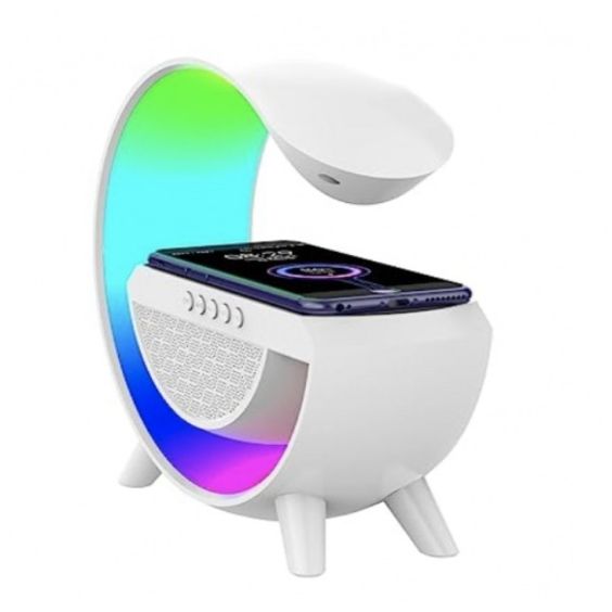 LED Lights Smart Speaker with Wireless Charger - High Quality Sound