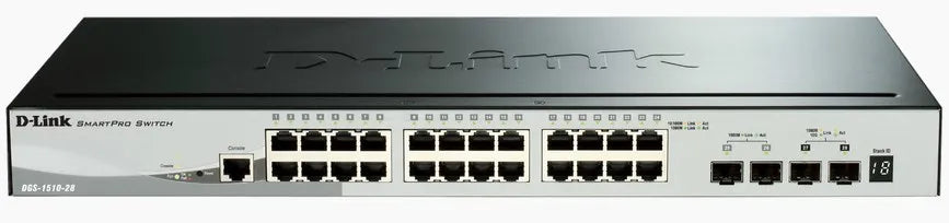 D-Link 24 Ports 10/100/1000Mbps + 2 Gigabit SFP + 2 10G SFP+ ports SmartPro Switch