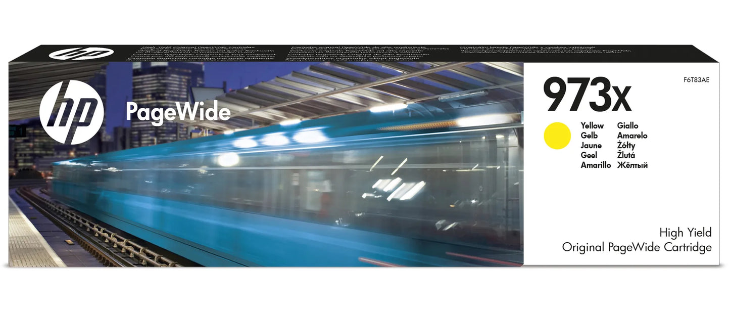 HP 973X High Yield Yellow Original PageWide Cartridge;~7;000 pages(HP Pagewide Pro 352dw / 254dw / 377dn / 477dw)