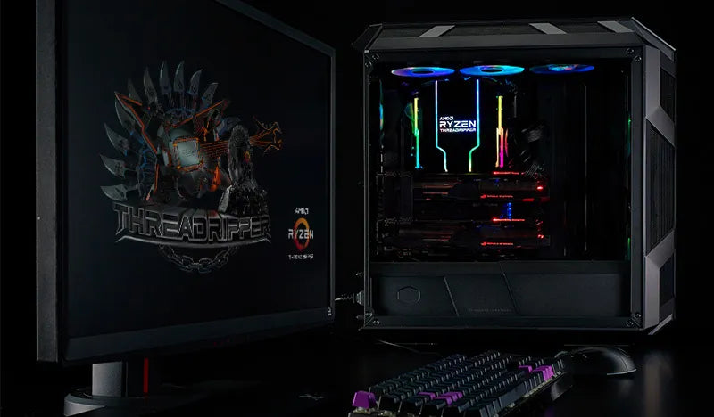 Cooler Master AMD Wraith Ripper Air Tower; AMD Threadripper TR4 Socket; Dual Heatsinks; 7 Heat Pipes; ARGB Panels