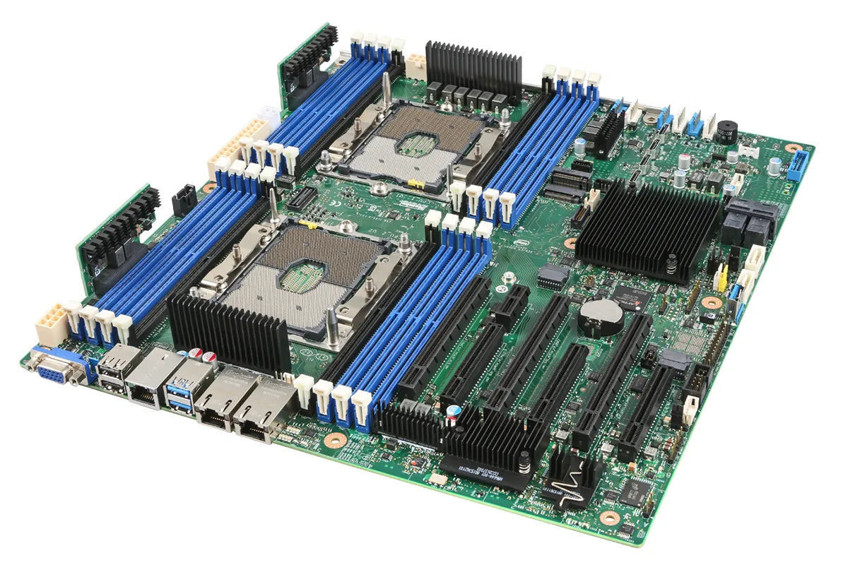 Intel Sawtooth Pass Server Board 2nd Gen Scalable CPU 16 DIMMs; two 10GbE ports; 205W max processor TDP