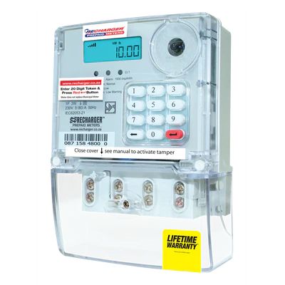 Hex Single Phase 80Amp Prepaid Electricity Meter
