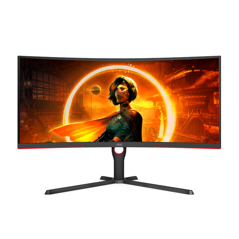 AOC Monitor G3 34inch Curved WQHD 3440x1440 165hz 1 ms | HDMI | DP | HAS | FreeSync