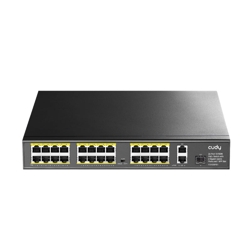 Cudy 24-Port 10/100M|2 Gbe|1 x Gbe Combo SFP|POE Switch|300W