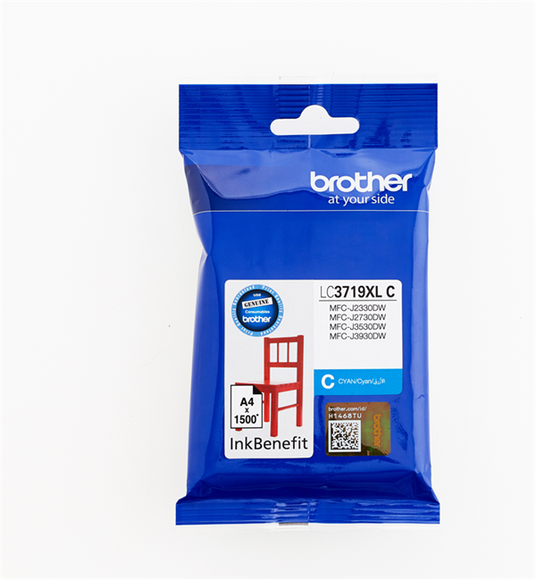 Brother High Yield Cyan Cartridge for MFCJ3530/ MFCJ3930/ MFCJ2330DW/ MFCJ2730DW