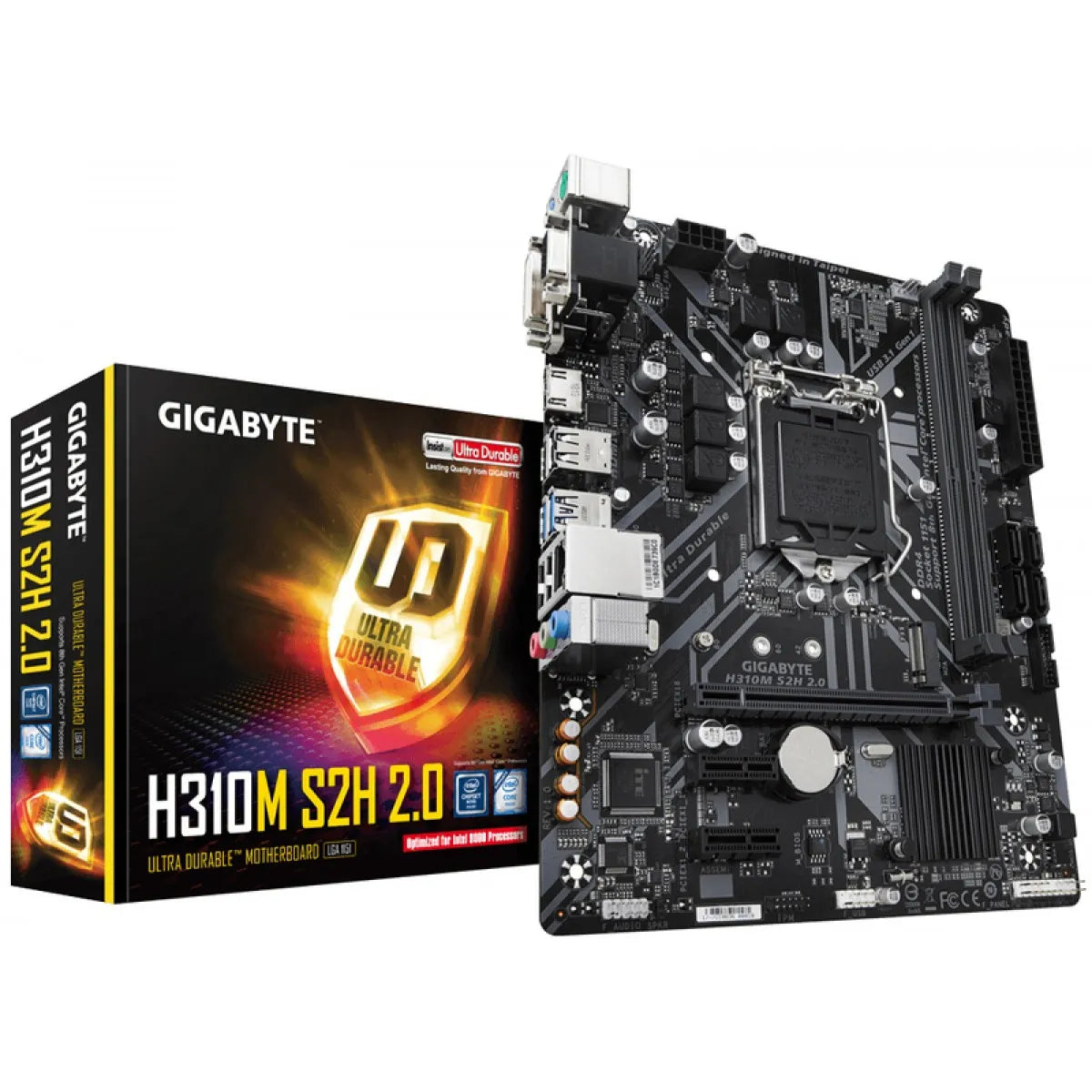 GIGABYTE Intel® H310 Chipset for 8/9 Gen LGA 1151; Dual DDR4; 1x  D-Sub/DVI-D/HDMI; mATX