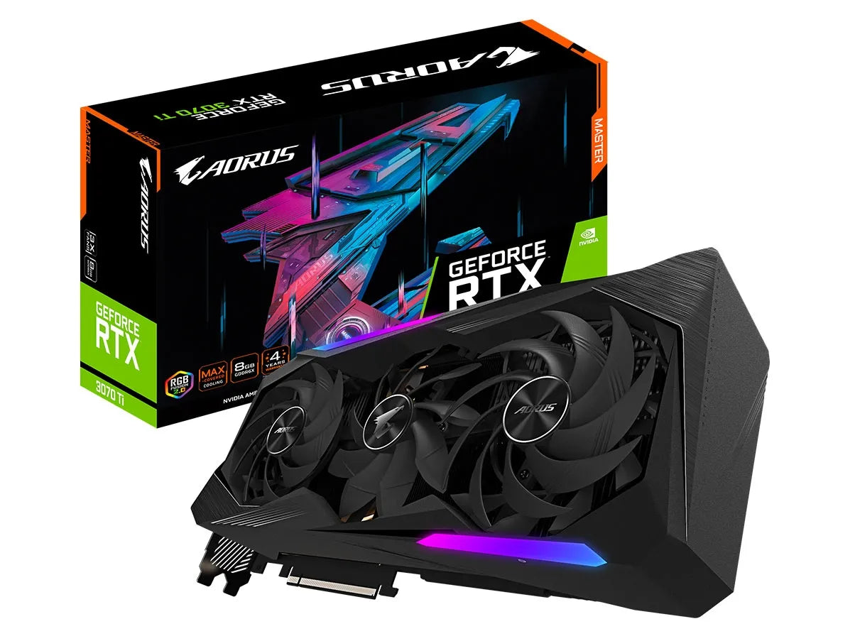 GIGABYTE nVidia RTX 3070Ti AORUS MASTER - 8GB GDDR6X 3xDP/2x HDMI.