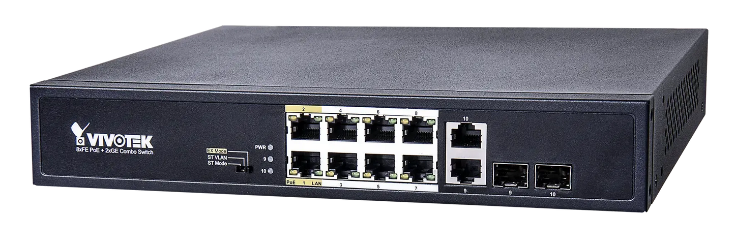 Unmanaged 8xFE PoE + 2xGE/ SFP Combo Switch
