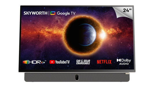 Skyworth 24" STF6800 FHD Portable Google Smart TV with Battery