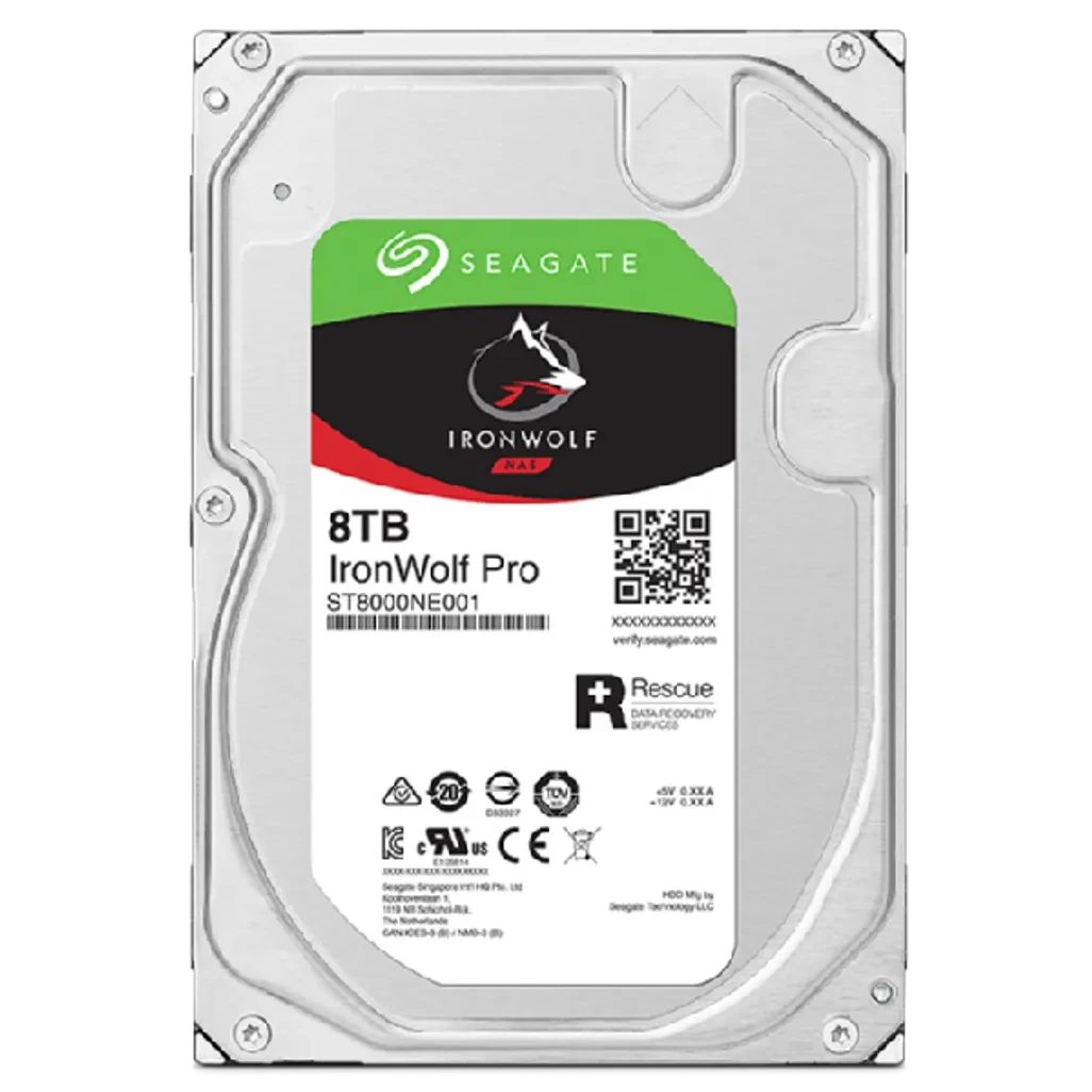 Seagate IronWolf Pro ST8000NT001, 8 TB, 7200 RPM, 256 MB, 3.5", Serial ATA III