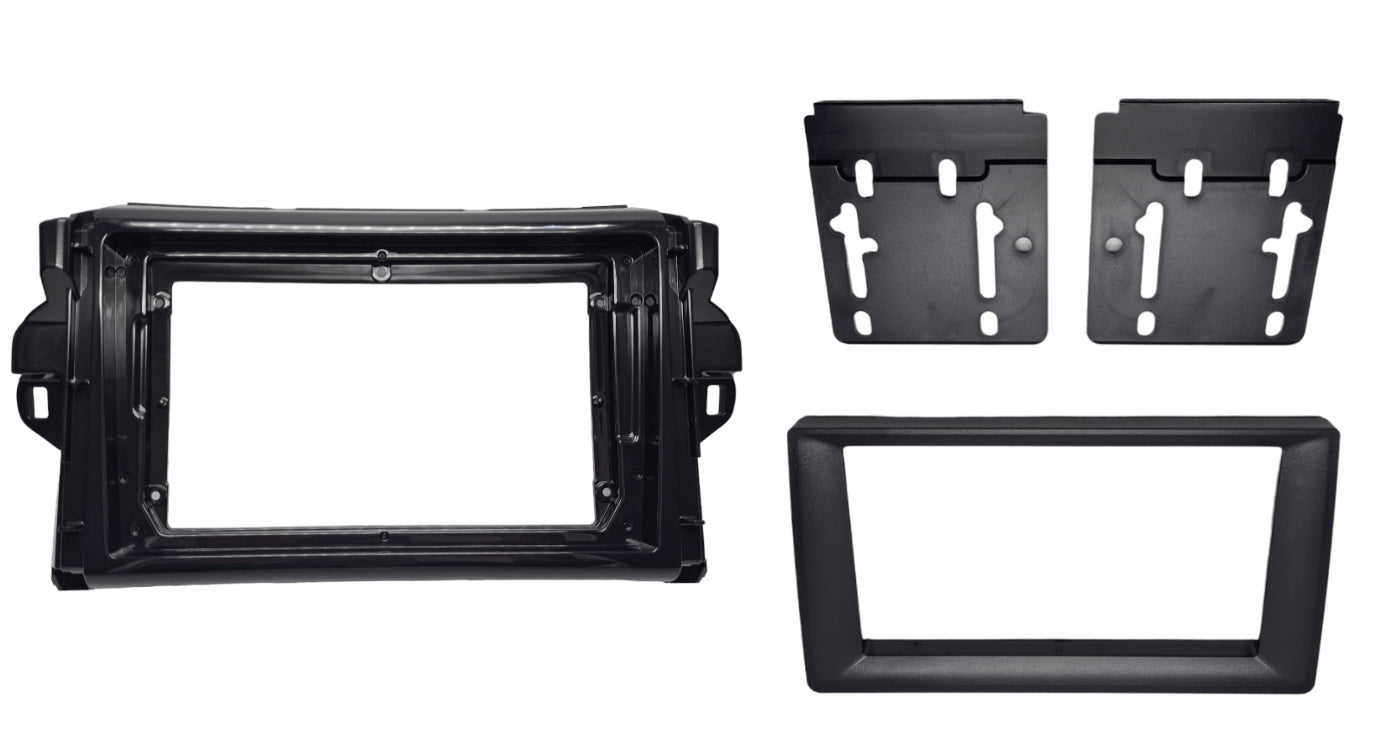 9-Inch/10-Inch Double DIN Trim Plate with Steering Wheel Control Harness for Toyota Fortuner 2015–2023