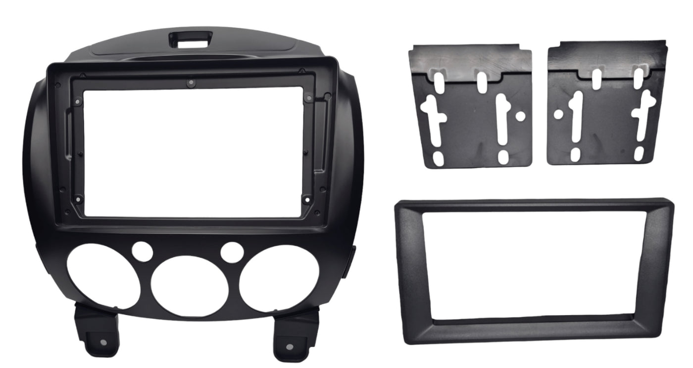 Future Beats 9-Inch Android 13.0 Trim Plate with Wireless Apple CarPlay, WiFi, 2+32GB, SWC, CANbus, and Harness for Mazda 2 (2007–2014)