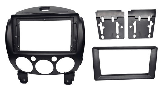 Future Beats 9-Inch Android 13.0 Trim Plate with Wireless Apple CarPlay, WiFi, 2+32GB, SWC, CANbus, and Harness for Mazda 2 (2007–2014)