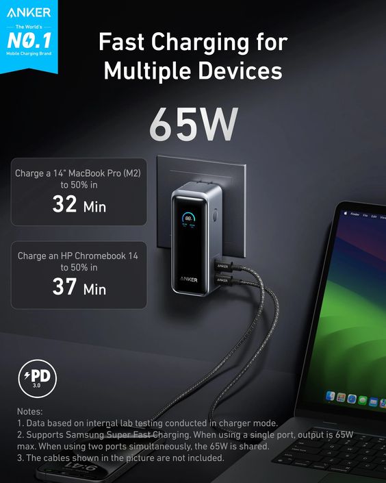 Anker Prime Power Bank (9.6K, 65W, Fusion) – TecAfrica Solutions