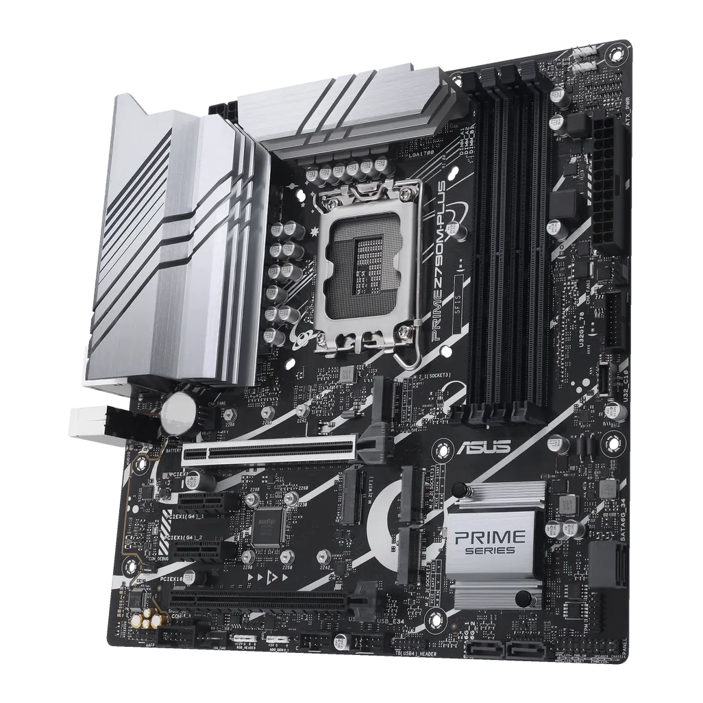 ASUS PRIME Z790M-PLUS, Intel, LGA 1700, Intel® Celeron®, Intel® Core™ i3, Intel® Core™ i5, Intel® Core™ i7, Intel® Core™ i9,..., DDR5-SDRAM, 128 GB, DIMM