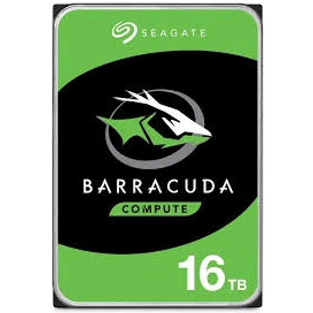 Seagate Barracuda 16TB. HDD capacity: 16 TB, HDD speed: 7200 RPM, Storage drive buffer size: 512 MB, HDD size: 3.5", Interface: Serial ATA