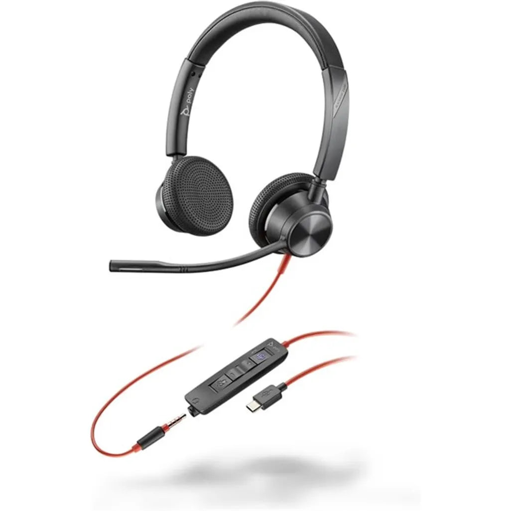 POLY BLACKWIRE 3325 STEREO MICROSOFT TEAMS CERTIFIED HEADSET - TecAfrica Solutions