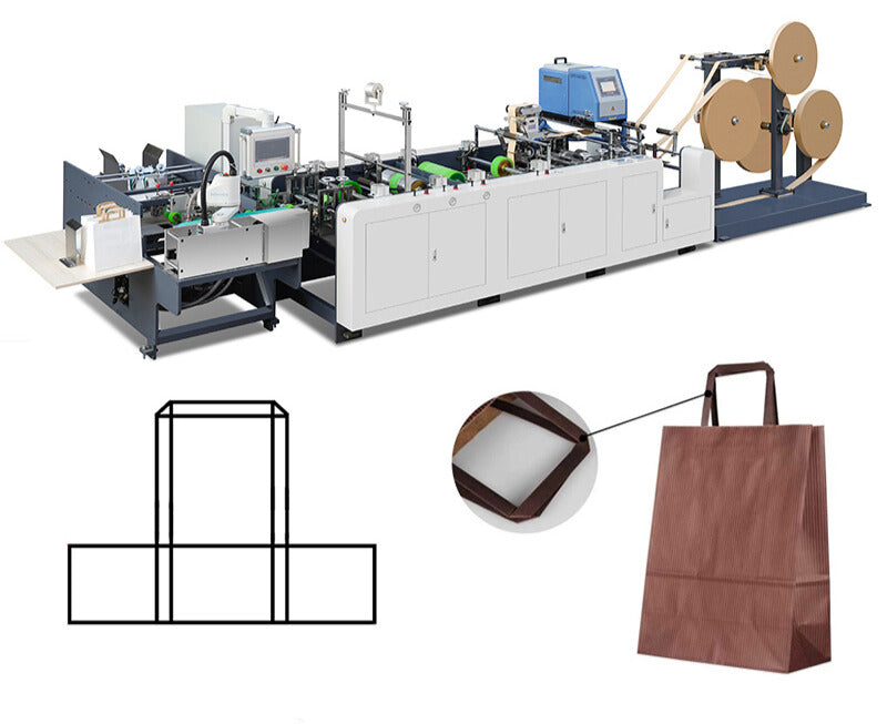 Automatic Flat Paper Bag Handle Making Combi Pasting Machine - TecAfrica Solutions