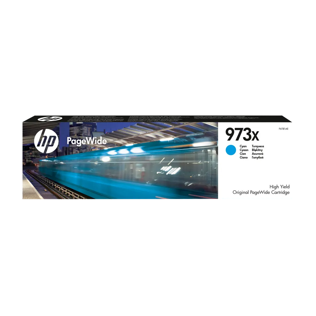 HP 973X HIGH YIELD CYAN ORIGINAL PAGEWIDE CARTRIDGE