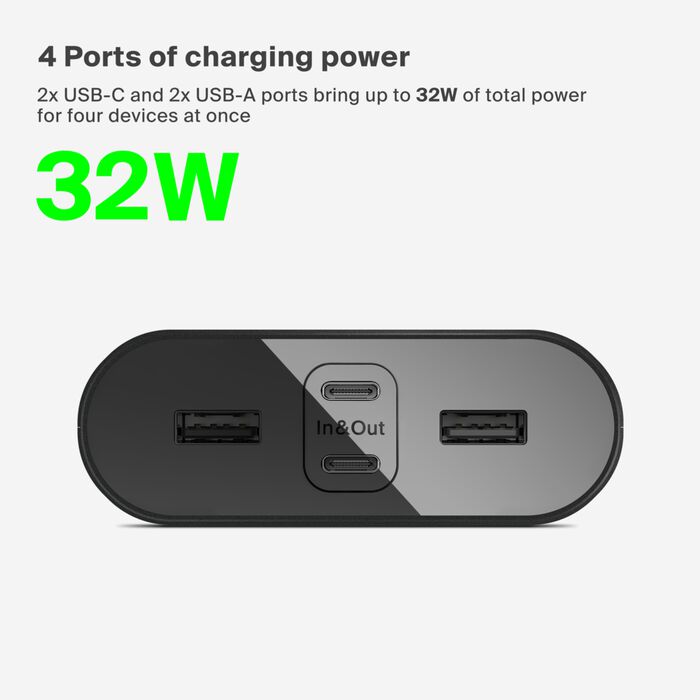 32W PD PPS 4-Port Power Bank 26K