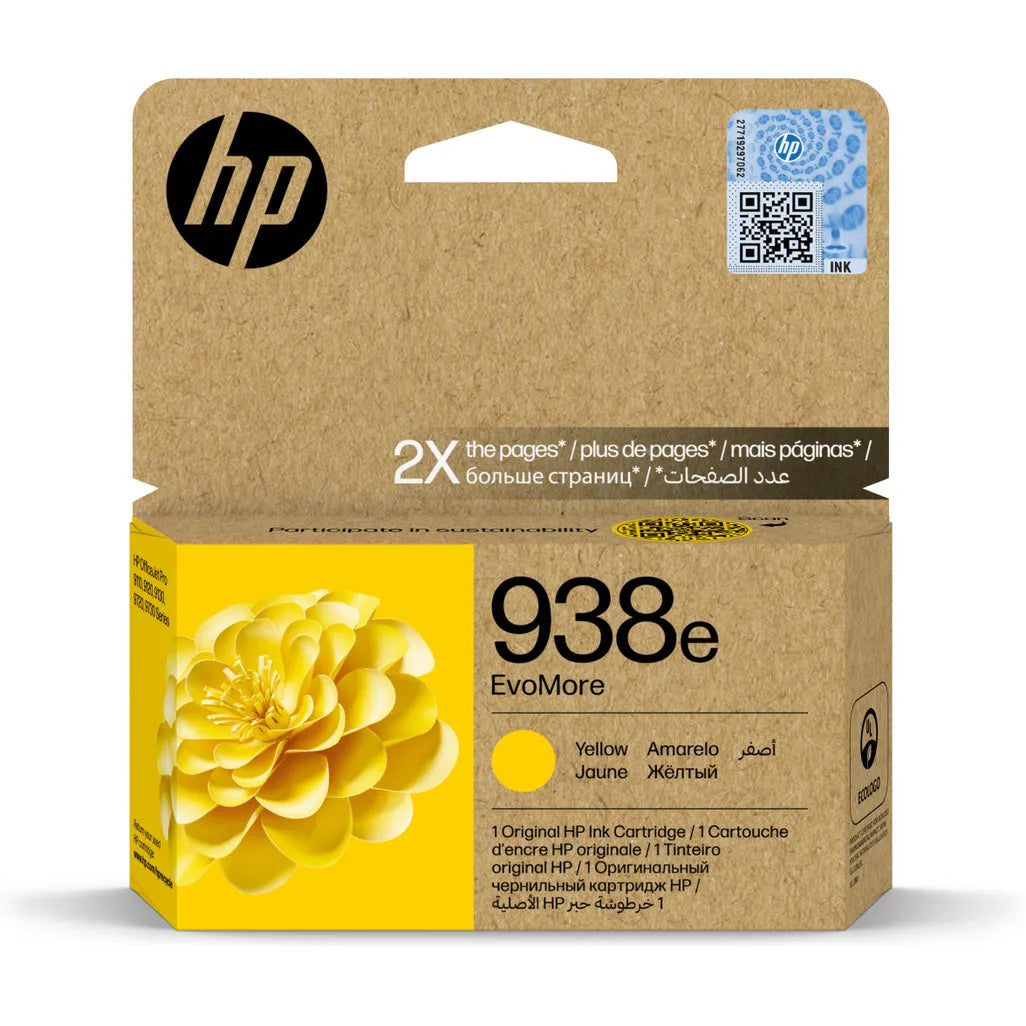 HP 938E EVOMORE YELLOW ORIGINAL INK CARTRIDGE