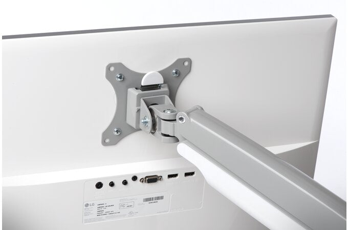 Kensington - Desk/Table Arm SmartFit One -Touch Height Adjustable - Provides stable support for 2 x Monitors up to 34" 8kg (Clamped) Dual Monitor Arm - White  (5028252597135)