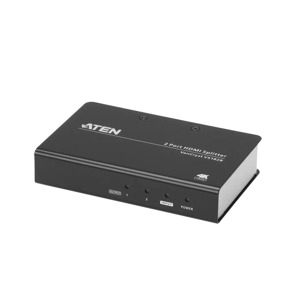 ATEN VS182B, HDMI, 2x HDMI, 4096 x 2160 pixels, Silver, Black, Metal, 15 m - TecAfrica Solutions