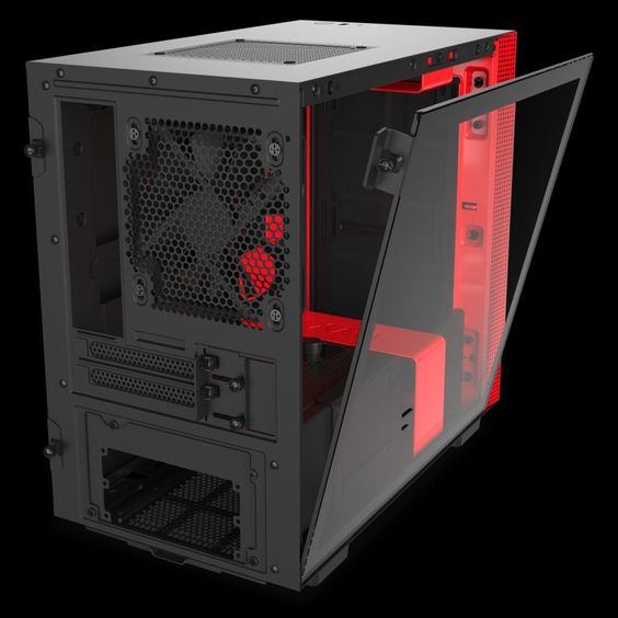 NZXT Computer Chassis H210 i Black/Red CA-H210i-BR - TecAfrica Solutions
