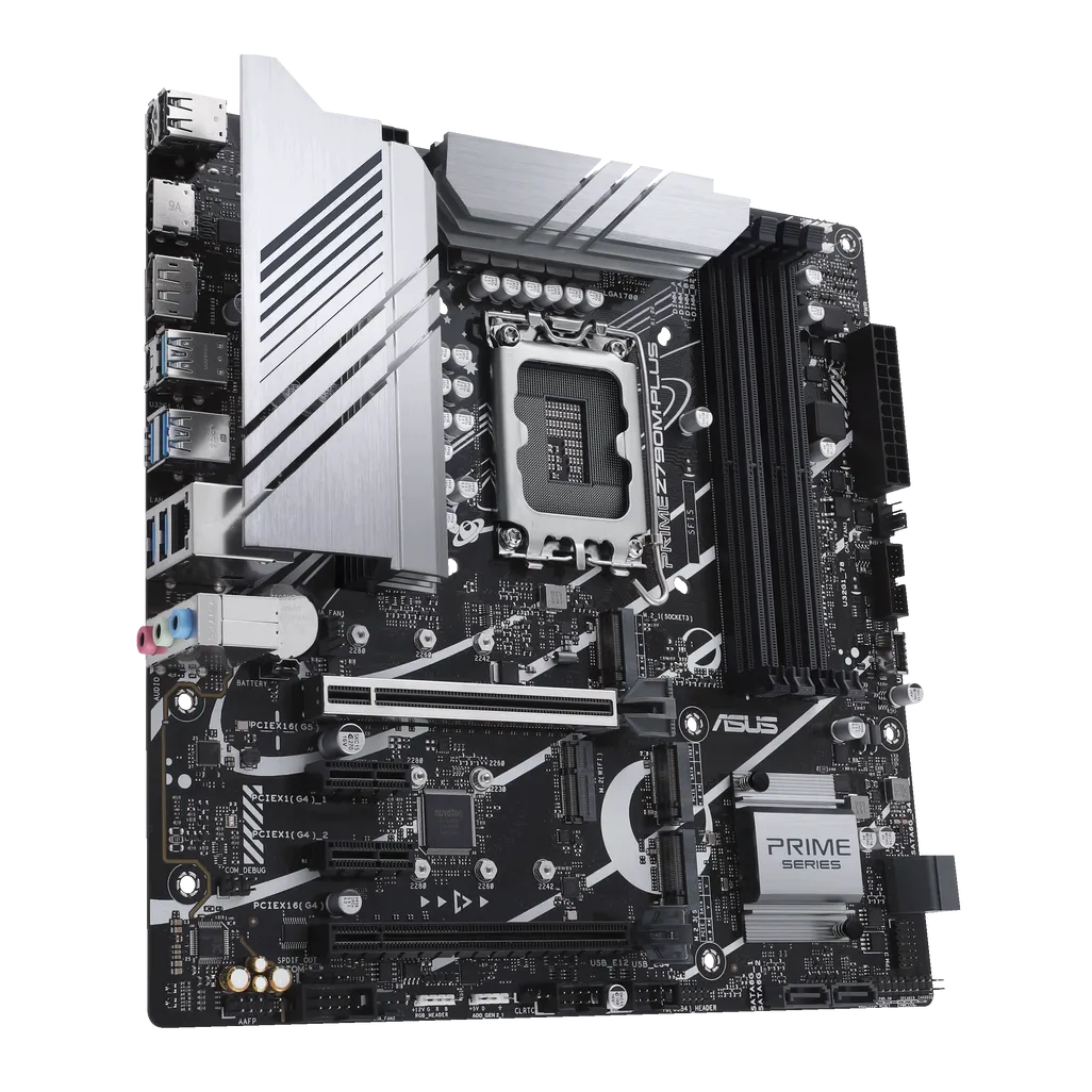 ASUS PRIME Z790M-PLUS, Intel, LGA 1700, Intel® Celeron®, Intel® Core™ i3, Intel® Core™ i5, Intel® Core™ i7, Intel® Core™ i9,..., DDR5-SDRAM, 128 GB, DIMM