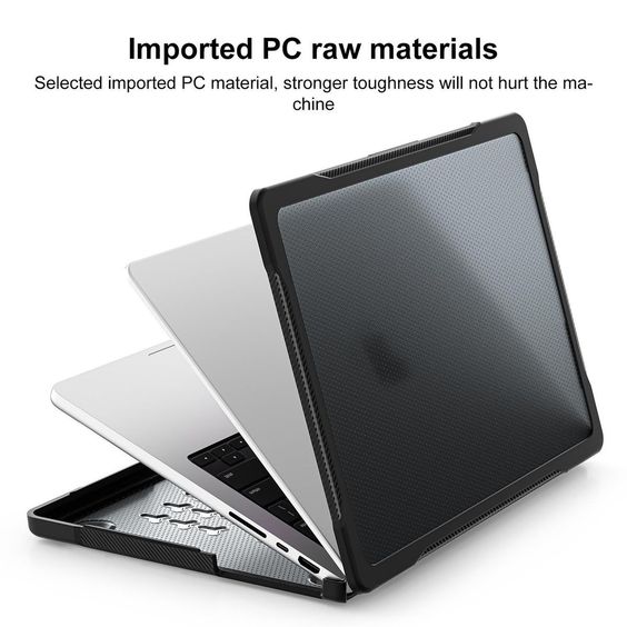 TUFF-LUV Rugged Hard-Shell Bumper Case for the Apple Macbook Air 15" (for Models 2023 - A2941) - M1 and M2 Chipsets - Black (NEW PRODUCT) - TecAfrica Solutions