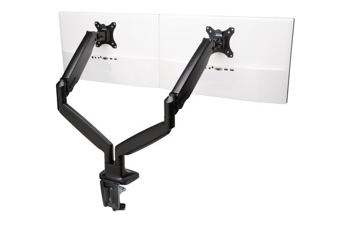 Kensington - Desk/Table Arm SmartFit One-Touch Height Adjustable - Provides stable support for 2 x Monitors up to 34" 8kg (Clamped) Dual  Monitor Arm - Black(085896596011)