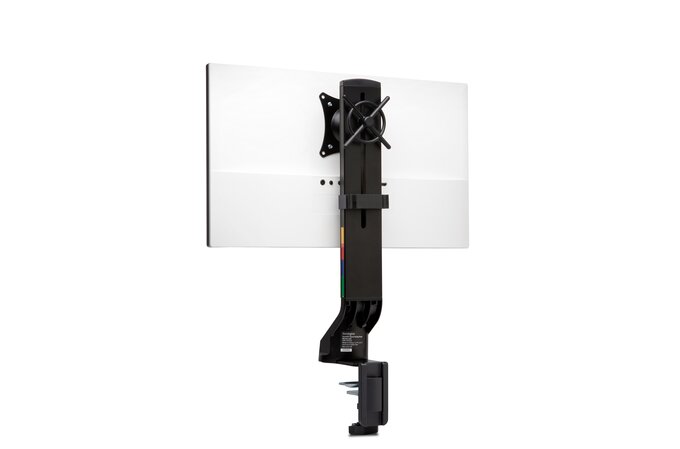 Kensington - Desk/Table Arm SmartFit Space-Saving Single Monitor Arm Holds 1 x Monitor up to 27" and up to 8kg (Clamped) - Black (085896555124)