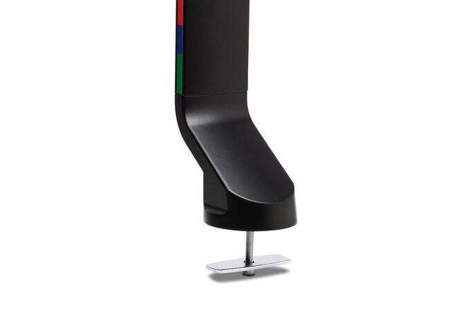 Kensington - Desk/Table Arm SmartFit Space-Saving - Provides stable support for 2 x Monitors up to 27" 8kg (Clamped) Dual Monitor Arm - Black (085896555131)