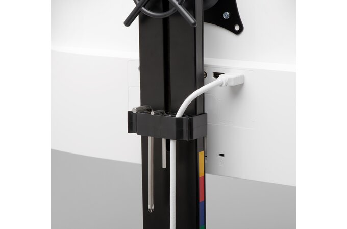 Kensington - Desk/Table Arm SmartFit Space-Saving - Provides stable support for 2 x Monitors up to 27" 8kg (Clamped) Dual Monitor Arm - Black (085896555131)