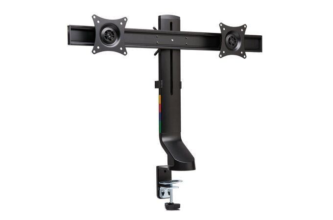 Kensington - Desk/Table Arm SmartFit Space-Saving - Provides stable support for 2 x Monitors up to 27" 8kg (Clamped) Dual Monitor Arm - Black (085896555131)