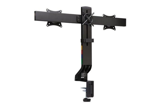 Kensington - Desk/Table Arm SmartFit Space-Saving - Provides stable support for 2 x Monitors up to 27" 8kg (Clamped) Dual Monitor Arm - Black (085896555131)