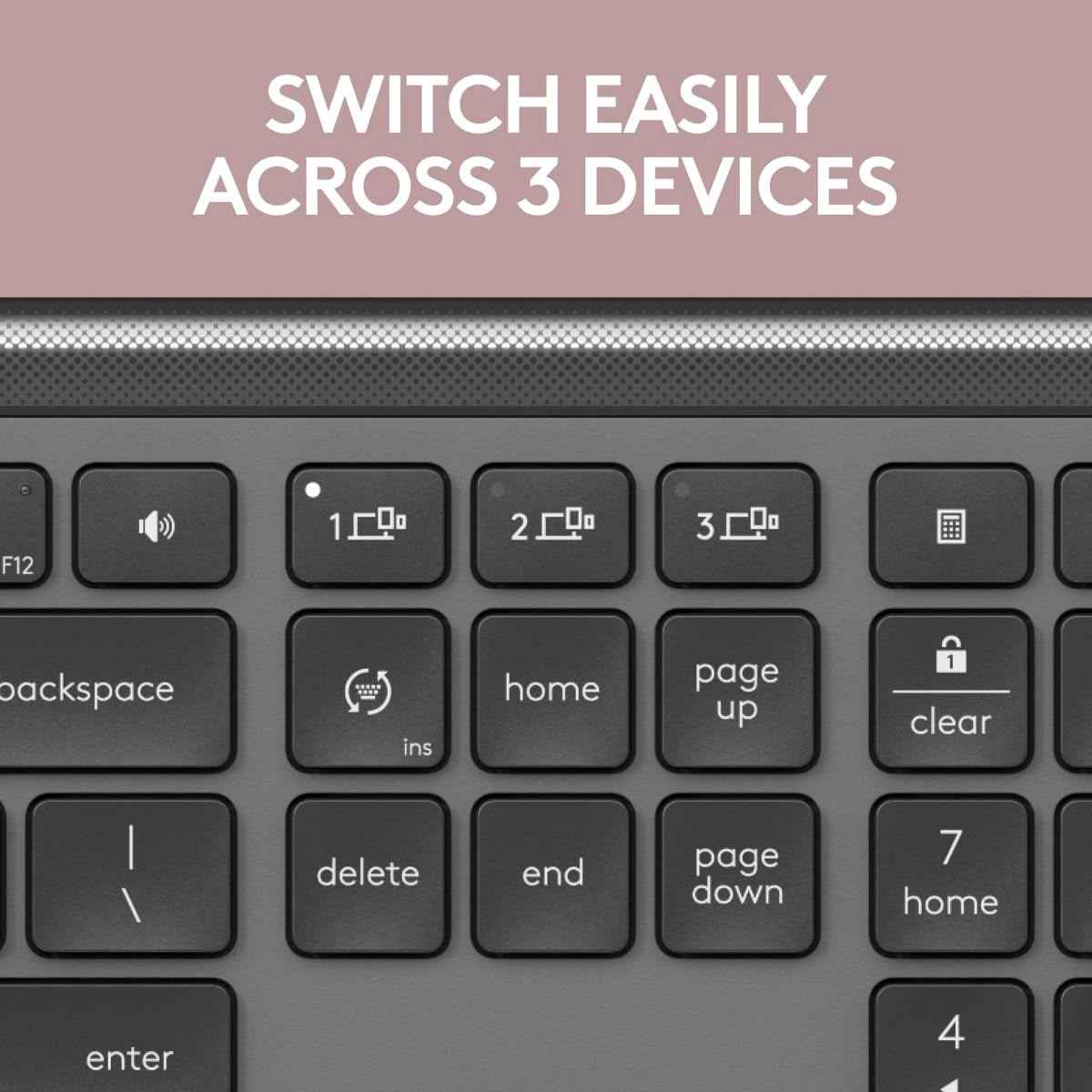 Logitech Signature Slim MK950 Wireless Keyboard & Mouse Combo. - Black