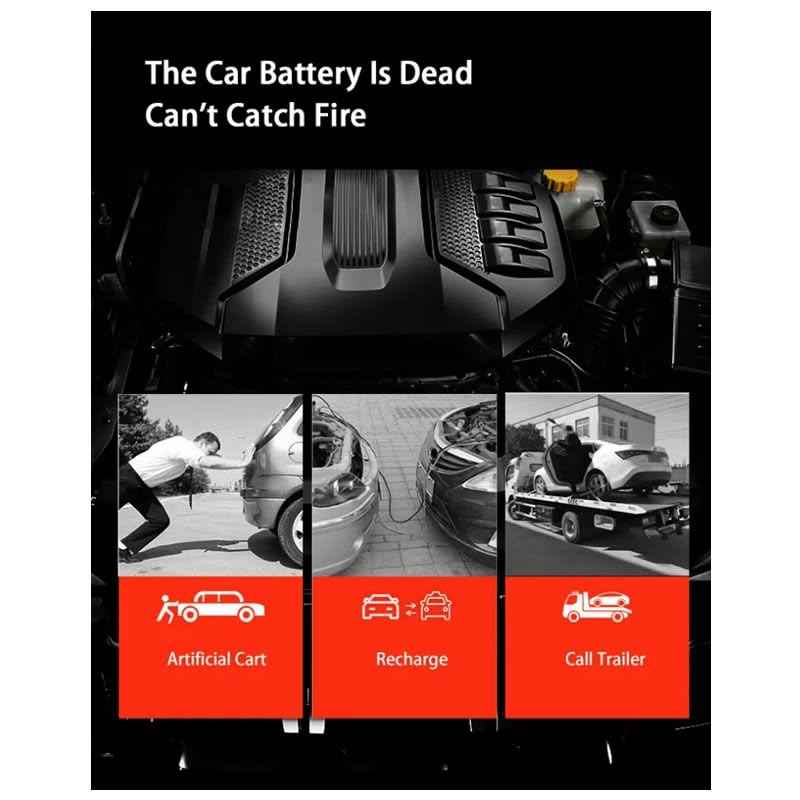 TecAfrica Solutions  12,000mAh Car Jump Starter & Power Bank with LED Light
