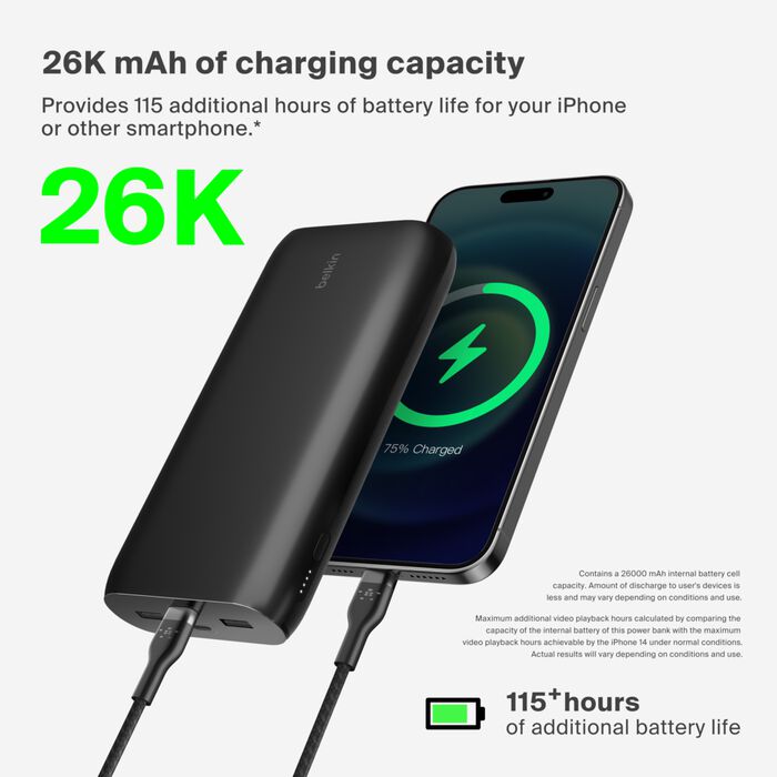 32W PD PPS 4-Port Power Bank 26K