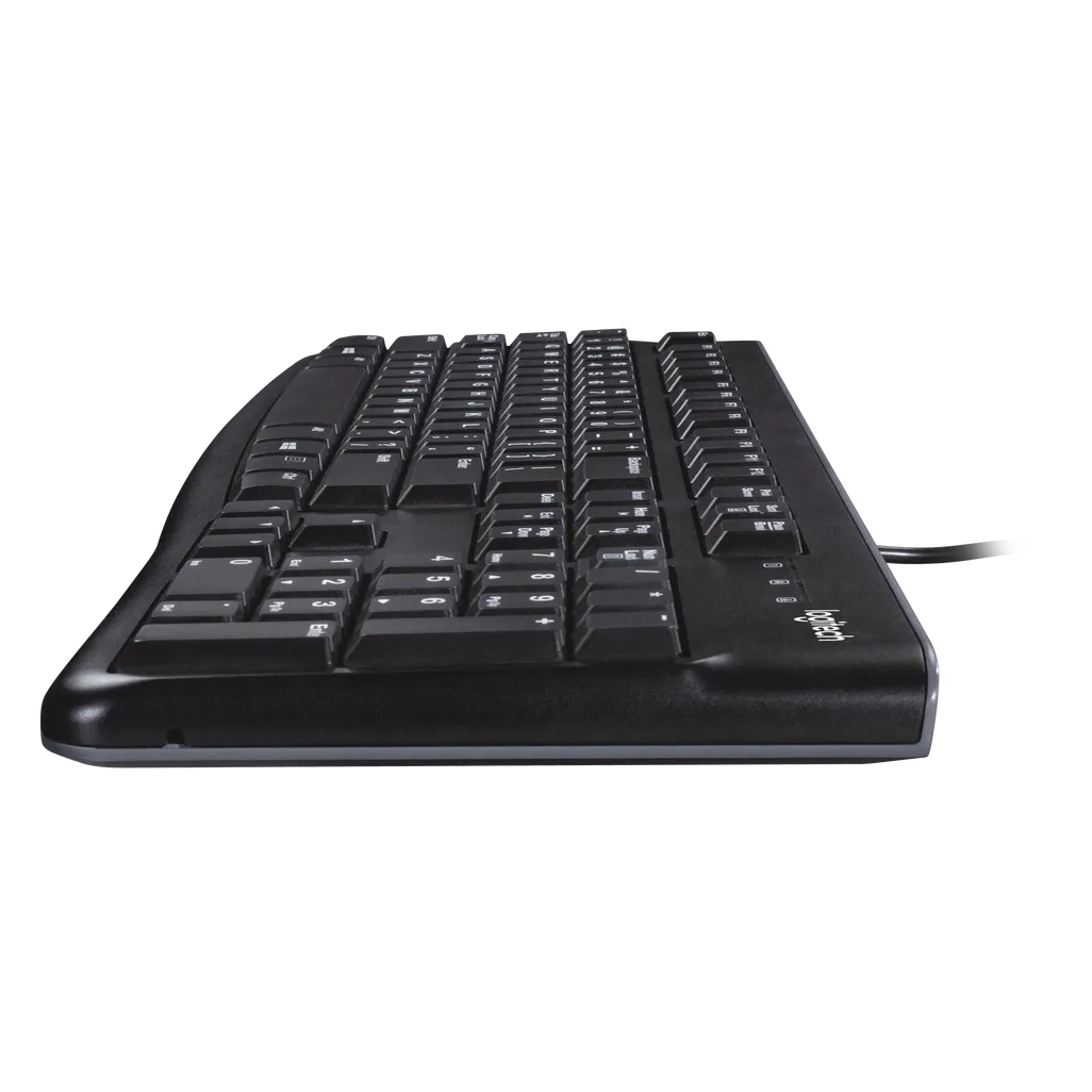 Logitech Desktop MK120, Full-size (100%), Wired, USB, QWERTY, Black, Mouse included