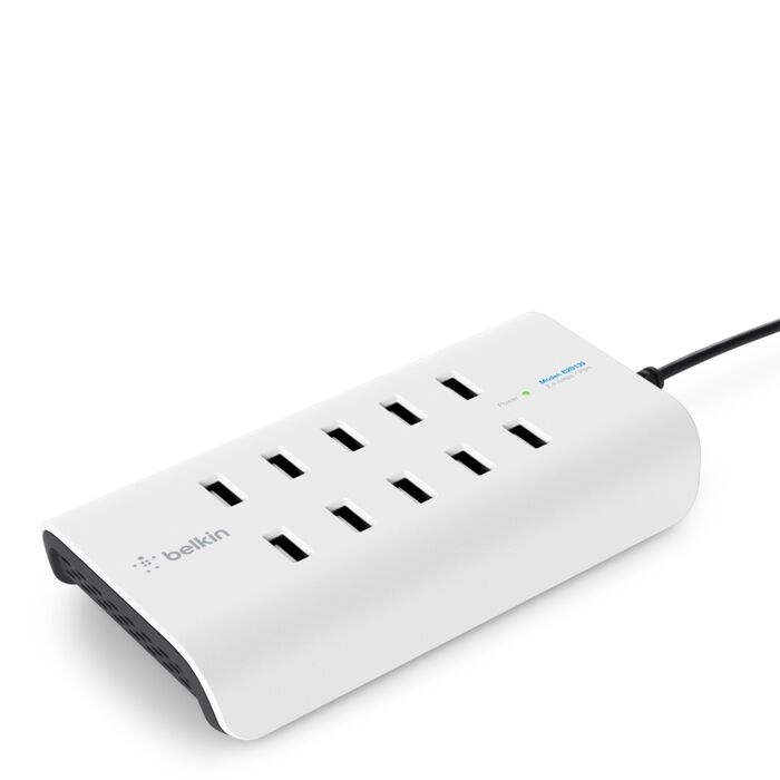 Belkin - 10-Port 2.4A USB-A Charger - does not include any Charge cables - (This accessory is required to Pair with B2B133)