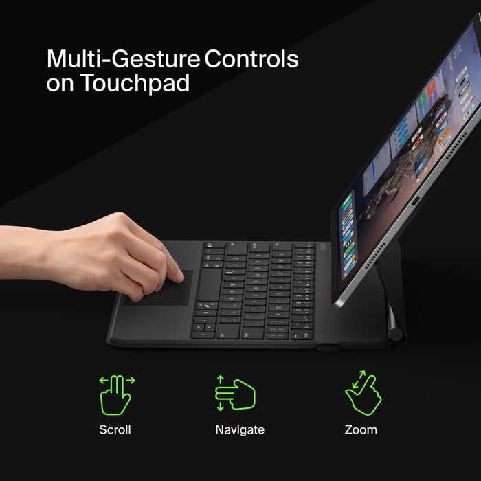 Belkin - Apple iPad Keyboard Case with TouchPad  Compatible with Apple 12.9" iPad Pro and iPad 13" M2/M3