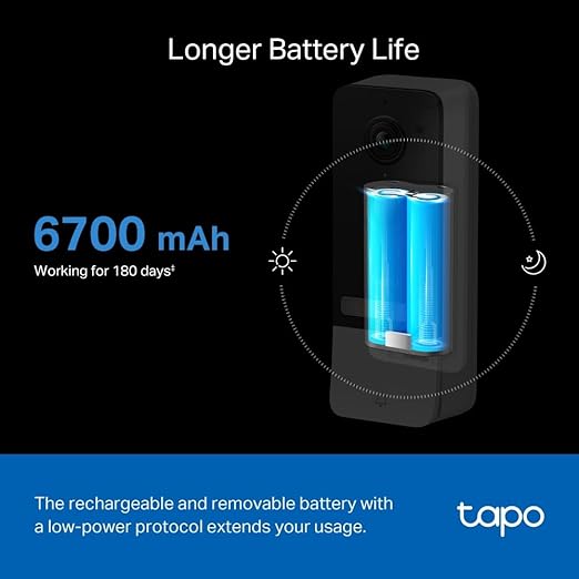 TP-Link Tapo D230S1 5MP 2K Smart Battery Video Doorbell 180days