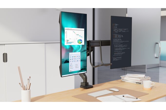 K58272WW	Kensington - Desk/Table SmartFit with CrossBar and Handle Dual Monitor Arm - Black (supports  2x monitors up to 32" and up to 9kg) (Clamped) With SmartFit - Black	085896582724	7.00	2,499.95