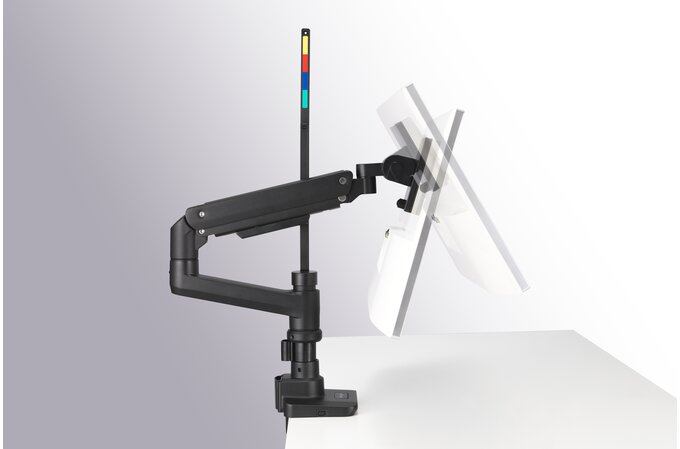 Kensington - Desk/Table Arm SmartFit Premium Heavy Duty Single Monitor Arm - Black -  Provides stable support for 1 x Monitors 49" 20kg (Clamped) with VESA 75, 100, 200, and 300 1:1 mounting patterns (085896582731)
