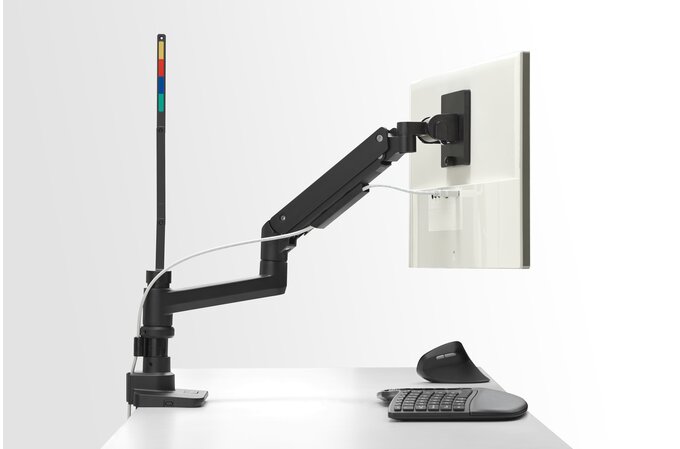 Kensington - Desk/Table Arm SmartFit Premium Heavy Duty Single Monitor Arm - Black -  Provides stable support for 1 x Monitors 49" 20kg (Clamped) with VESA 75, 100, 200, and 300 1:1 mounting patterns (085896582731)